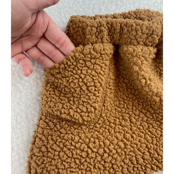 OLD NAVY • Tan/Brown Teddy Sherpa Fleece Jogger Pants - Picture 6 of 8